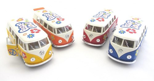 Kids GLOBE VW bus toy car die-cast pull-back 1:32 classic