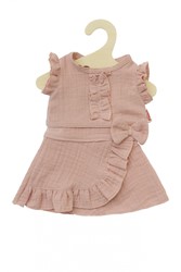 Poppen Wikkelrok Roze met Ruches, 35-45 cm