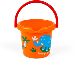 Gowi toy bucket 18cm orange - sand and water