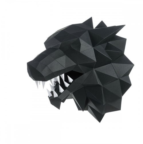 Wizardi Wizardi 3D Papercraft  46x24x49 cm Weerwolf Zwart