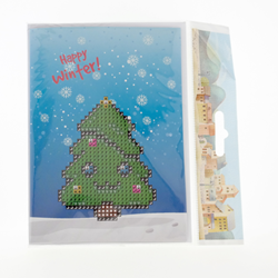 Wizardi Diamond painting Christmas card - Winter tree creative kit