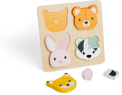 BigJigs wooden animal puzzle - educational woodland toy for kids