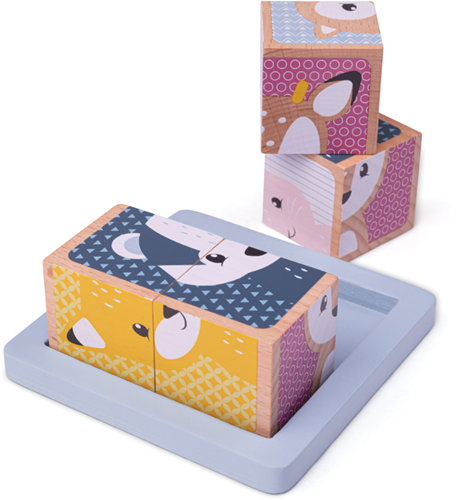 Bigjigs Woodland Cube Puzzle FSC 100%