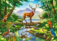 Castorland puzzle animals Woodland Harmony 300 pieces cardboard