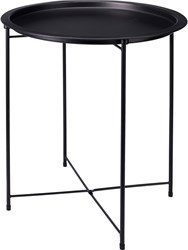Home & Styling side table black metal 47x50 cm plant stand