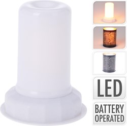 Home & Styling LED lamp flame effect with timer warm white light 8x9cm