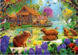 Educa jigsaw puzzle Capybara Village XXL pieces 500 pcs adults animals