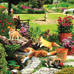 SunsOut puzzle XXL pieces - Garden Fishermen - 500 pieces