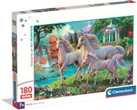 Clementoni puzzle - 180 pieces - unicorns waterfall fantasy kids jigsaw-2