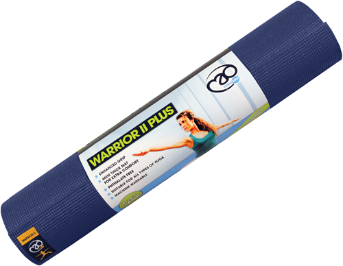 Fitness-Mad yoga mat Warrior II Plus 6mm dark blue non-slip comfort