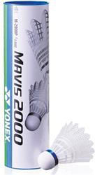 Yonex badminton shuttles Mavis 2000 - Tube of 6 - white - nylon