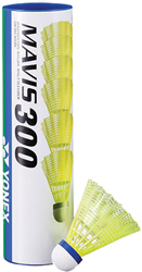 Yonex badminton shuttles Mavis 300 - Tube of 6 - Yellow - Medium speed