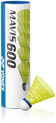 Yonex badminton shuttles Mavis 600 nylon yellow 6 pieces