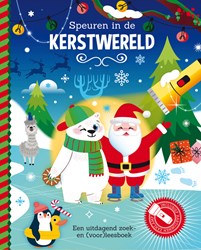 Speuren in de Kerstwereld search book with cardboard flashlight interactive