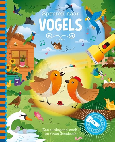 Speuren naar vogels search book - interactive children's book with flashlight