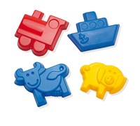 Dantoy sand moulds toy set 12cm - colourful beach toys