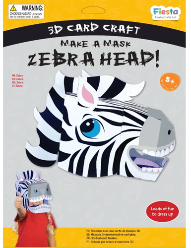 Fiesta Crafts Zebra 3D Mask Card Craft