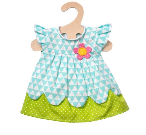 Heless doll dress summer dress Daisy 35-45 cm blue green flowers